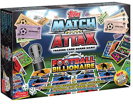 Football Billionaire Match Attax Edition Family Board Game For Kids and Adults | Ages 6+ | A Trading & Family Strategy Game for 2-6 Players as Seen on Dragon's Den