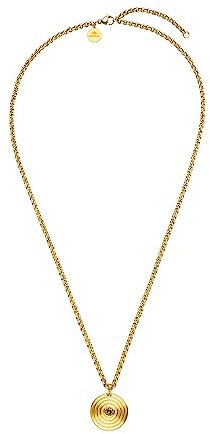 Purelei® Artistic Halskette (Gold, Rosegold), Wasserfeste Kette für Damen mit runden Anhänger abgerundet, Elegantes Halskette aus Edelstahl, Geschenke für Damen,50-55 cm Länge verstellbar (Gold)