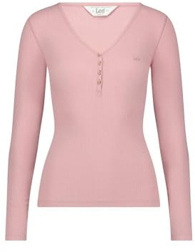 Lee Maglietta da Donna LS Henley, Pretty Plum, M