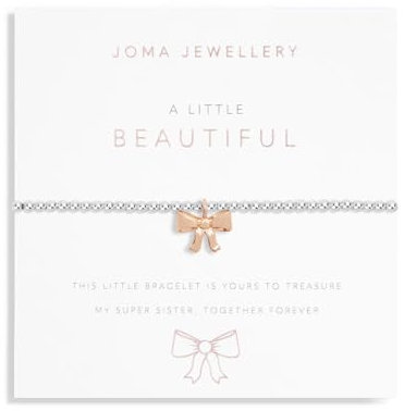 Joma Jewellery A LITTLE Children's BEAUTIFUL Silver and Rose Gold Plated Bracelet in 15.5 cm stretch