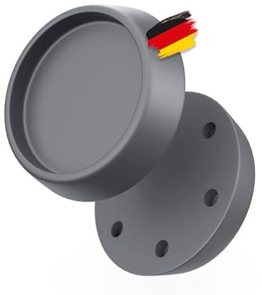 BAUHELD® Schwingungsdämpfer Waschmaschine [4 Stück] - Robuste Gummi-Füße aus Weich-PVC [Made in Germany] - Vibrationsdämpfer passend auf Miele Midea Siemens Bosch Haier Beko AEG - Dunkelgrau