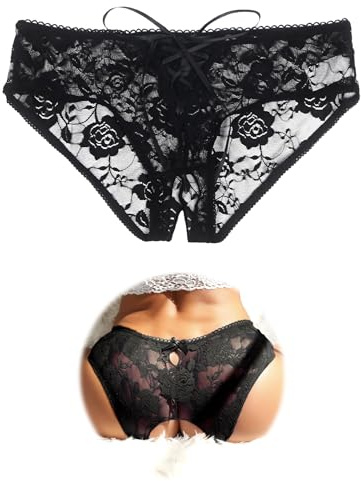 ohmydear String Femme Sexy Chic Ouverte Grande Taille Dentelle