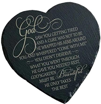 Piedras conmemorativas, Pelguesas de corazón, decoraciones de tumbas del cementerio, recordatorios de piedra tallada, marcador de jardín de simpatía para el duelo (c)