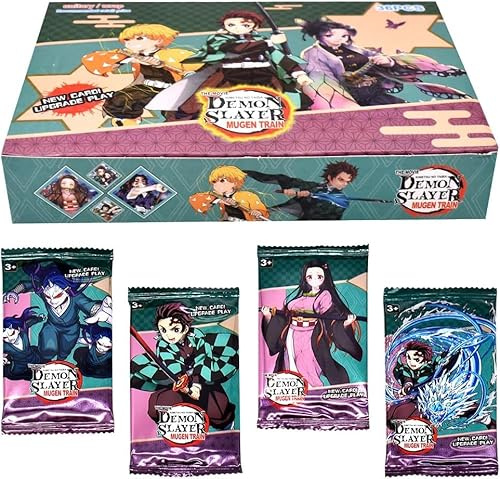 HYMBCFW Demonnslayer Tarjetas Anime, 252 PCS Tarjetas Coleccionables de Anime Cartas Coleccionables Juego Cartas Trading Card Pack Cartas Doble Cara Regalo de Cumpleaños para Entusiastas Anime