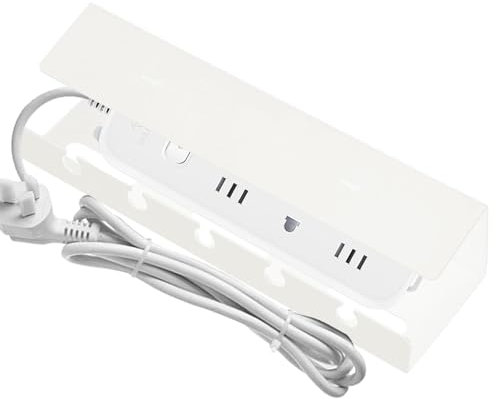Nybhyjka Bandeja Organizadora De Cables para Debajo del Escritorio, Soporte Organizador para Regleta De Enchufes, Bandeja Adhesiva Sin Tornillos para Escritorio De Pie, Mesilla, Cocina Y Salón