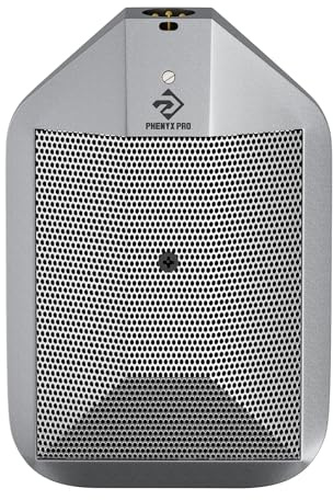 Phenyx Pro Boundary Condenser Microphone, Supercardioid Kick Drum Microphone with XLR Connector, Two-Position EQ Switch, Rugged Metal Bass Drum Mic for Instrument Applications (PDM36)