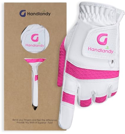 GIAMZONP Kids Golf Glove, Left Hand Youth Golf Glove for Junior Toddler, Durable & Breathable, Great Gift for Boys Girls (Pink, Small (Age 4–6), Left Hand (for Right Handed Golfers))