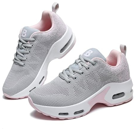 Womens Orthopedic Trainers Running Shoes Air Cushion Athletic Sports Lightweight Walking Sneakers Mesh Breathable Ladies Nursing Work Arch Support Plantar Fasciitis Jogging Shoes