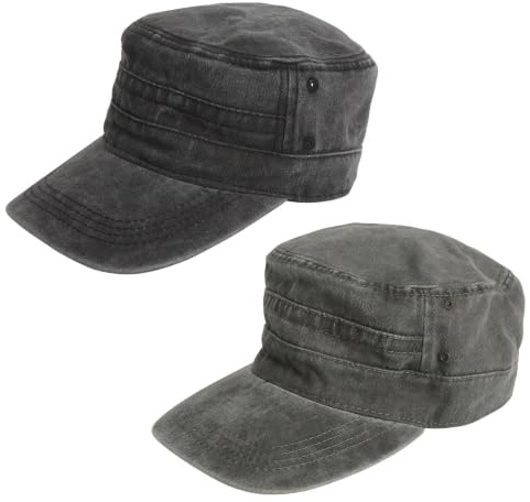Casquette Homme Vintage Casquette Militaire Réglable Armée Chapeau Unisex