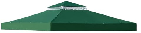 Pavillon-Abdeckung, 3 x 3 m, robuster UV-Schutz, Ersatz-Pavillon-Abdeckungen für Terrasse, Garten, Pool, , Grill, Camping, Picknick, Party