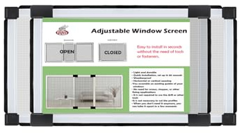 FLYZZZ Adjustable Window Screen for Home , Miny Expandable Window Screens 10 H x Fits 14 to 24 W | Stop & Measure Before Buying | Perfect for Bathroom & Basement Windows [FOR SMALL WINDOWS ONLY]