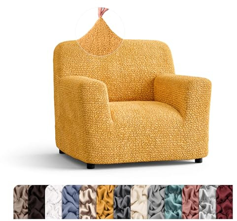 PAULATO BY GA.I.CO. Mango Armchair Cover - Stretch Bi-Elastic Fabric Slipcover - Hypoallergenic & Skin Friendly - Easy Installation & Care