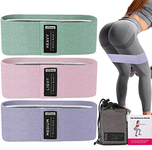 3 Levels Booty Bands Set, Resistance Bands for Working Out, Exercise Bands for Women Legs and Butt, Yoga Starter Set
