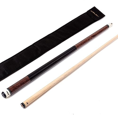 Riley Unisex-Adult Billard-Queue mit Tasche Koffer, Dunkle Holzlasur, 58 (147cm)