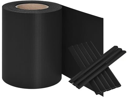 Tiras para vallas exteriores, láminas de PVC resistentes a la intemperie con protección UV, a prueba de viento e impermeables, para jardín y balcón, vallas decorativas en 71 tamaños (7,5 x 196,7