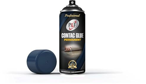 AEROSOLES P&F - Colle en spray extra forte transparente. Colle de contact haute résistance. Colle textile permanente. Colle multi-matériaux. 500 ml. (500 ml)