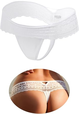 ohmydear Damstringtrosor spets brasilianska trosor låg midja underbyxor T-back ihåliga sexiga underkläder för kvinnor transparenta trosor andas trosor stora storlekar