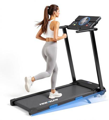 Tapis de Course, Tapis de Course Pliable 4 en 1 - Inclinaison 12% - Moteur 2.5 HP - 1-8 km/h - avec écran LED/Console de Commande.