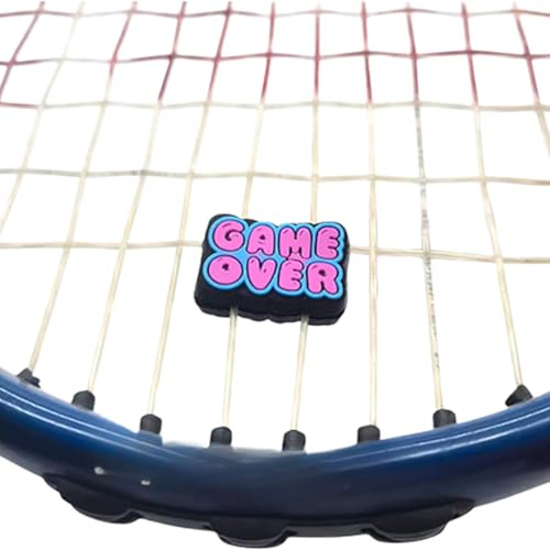 Lerpwige 12 amortiguadores de vibraciones de tenis, de silicona, con dibujos animados, amortiguadores de raquetas, amortiguadores de golpes para raqueta de tenis