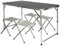 AMANKA Alu Campingtisch 120x60cm - Klapptisch Set mit 4 Stühlen - 3-Fach höhenverstellbarer Falttisch Anthrazit