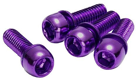 Reverse Scheibenbremsen Schraubenset 4 x M6x18mm lila