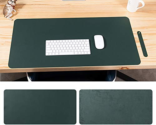Protector de escritorio de cuero impermeable verde de la cubierta del escritorio del cojín de escritura de doble cara 70X35CM del ordenador portátil