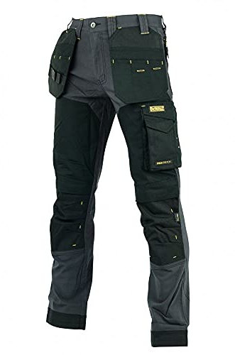 DEWALT Memphis Stretch Trouser 42W 33L Black/Grey
