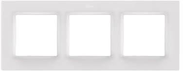 SIMON - Marco de Pared, 3 Elementos, Serie 82 Concept, Compatible con Series de Mecanismos 75, 31, 82 y 88, Apto para Interiores, Fácil de Instalar, Efecto Mate Antihuellas, Color Blanco