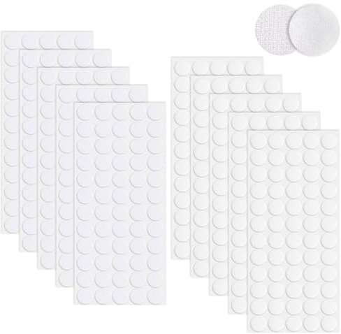 Redamancy 600 Piezas Adhesivo Redondo 300 Pares 20mm, Lunares Adhesivo Cintas, Autoadhesivo Doble Cara Redondo para Bricolaje, Manualidades para Oficina Casa Escuela