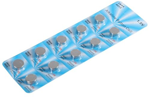 Klaisy 10 batterie a bottone, LR44, AG13, 1,5 V, a bottone, A76, 357, 357A, LR1154, SR1154, SR44, per giocattoli, orologi, giochi
