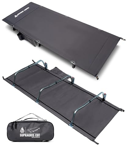 OneTigris SUPRAGRIS Pieghevole Letto da Campeggio Portatile, Leggero, Fino a 180 kg, Per Tenda, Attività all'Aperto, Viaggi, Giardino, Ufficio (190 × 70 × 18 cm)