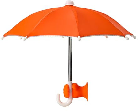Solskydd för mobiltelefon, bärbart sugkoppsparaply, 30 x 20 cm vikbart skyddstillbehör bärbar smartphone solning idealisk för resor, utomhusaktiviteter och strandanvändning, Orange, Refer to
