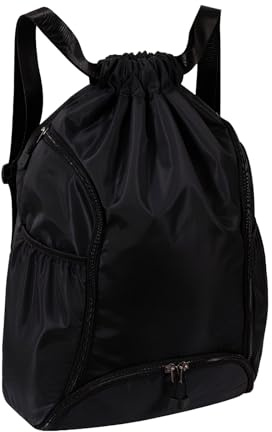 Luxvara Sacca Coulisse con Scomparto, Zaino Palestra con Coulisse Regolabile, Zaino Sacca Impermeabile, Sacchetto Sportiva per Calcio Nuoto, Zaino Mare Impermeabile con Porta Scarpe per Donna e Uomo