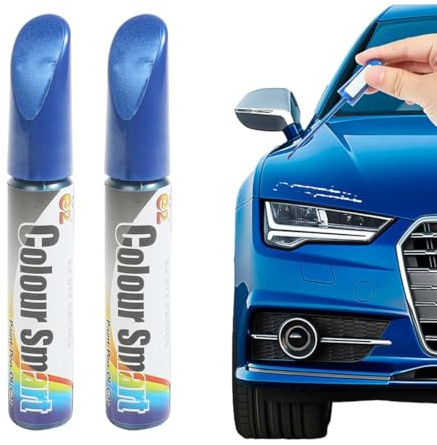 DORKIN Pinturas para retoques de carrocerías, paquete de dos rotuladores de pintura de retoque, 12 ml, para reparar arañazos en carrocerías de coches, motocicletas y bicicletas (azul).