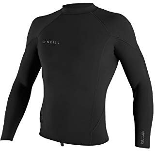 O'Neill Men's Reactor-2 1.5mm Long Sleeve Pullover Wetsuit Top, Lightweight Warmth and Flexibility for All Water Activities, Black, 3X-Large