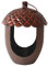 Peckish 60052109 Acorn Shaped Metal Bird Feeder, Brown, 18.0 cm*14.0 cm*14.0 cm