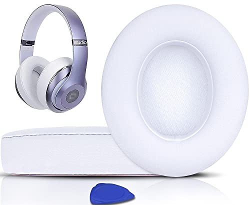 SoloWIT® Coussinets d'oreille, Oreillettes de Remplacement pour Beats Studio 3 et Studio 2 Casque Circum-aural, Cache-Oreilles Couverts en Cuir Protéine, Supression de Bruit Mousse à Mémoire
