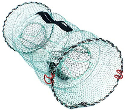 LIOOBO Faltbares Fischerei köderfalle Rundes Fischernetz Köderfischreuse Extragroß zur Fischentnahme