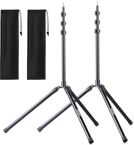 K&F CONCEPT 79 inch/2.01m Light Stand, Studio Photography Tripod, Heavy Duty for Studio, Speedlight, Reflector, Flash, Softbox, Umbrella, Backgrounds, Portrait - 2 Pack