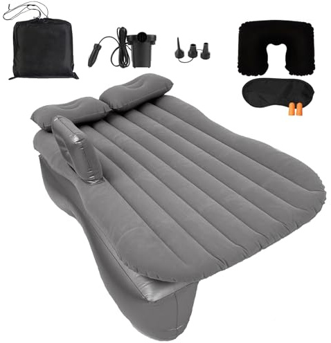 Onirii Matelas Gonflable pour siège arrière de Voiture avec Pompe à air, 139,7 x 88,9 cm, Portable et épais, Matelas Gonflable pour Voiture, VUS