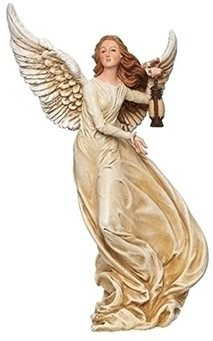Joseph's Studio by Roman, Renaissance Collection, 11.75 H Angel with Lantern, Home Décor, Devout Gift, Prayerful Inspiration (3x5x11)