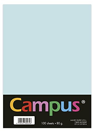 Plus Office A4-färgpapper 100 enheter, 80 g/m², 210 x 297 mm. A4-papper med mjuk känsla, perfekt för bindning, kontor, ritning och hantverk