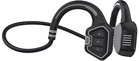 DESAV Trådlösa benledningar Bluetooth-hörlurar, IP68 vattentäta sport öppna öronhörlurar med mikrofon HD-stereo och 16G-förvaring, för löpning, cykling, träning, vandring, svart