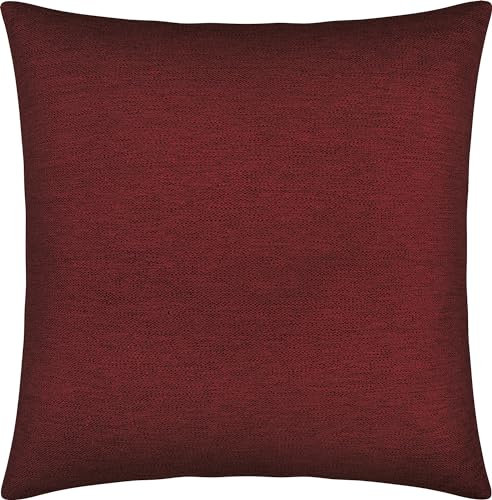 Erwin Müller Kissenhülle York Chenille dunkelrot Größe 50x50 cm
