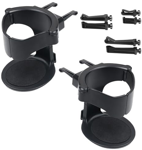 2-Pack Car Cup Holder – Universal Air Vent Drink Holder for Cars – Durable & Adjustable Cup Holders for Vehicles – Car Interior Accessories