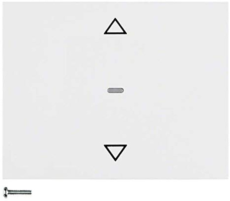 Tecla simple de persianas KNX vía radio quicklink - Pulsador berker.Net de aplicación KNX, para serie berker K.1 de hager, blanco polar, brillo