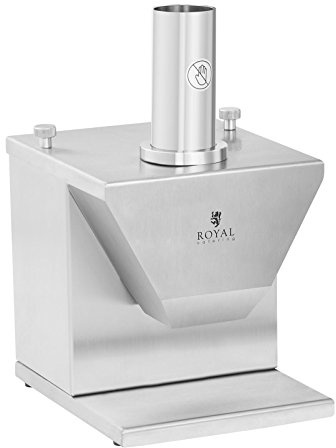 Royal Catering Cortador de Salchichas Eléctrico 105 W / 230 V, Grosor de las lonchas 5-35 mm, Cuchilla doble de Acero inoxidable