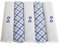 Herren Taschentücher mit Initialen bestickt mit Satin-Bordüre und blauen karierten Handtaschen, verschiedene Buchstaben, 5 Stück Gr. 5 Pack, S