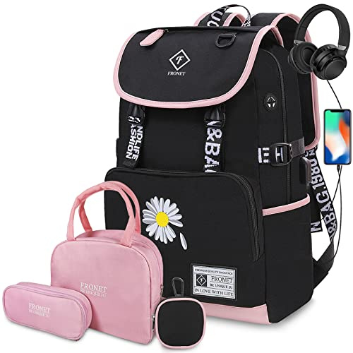 Mochila Escolar Adolescente Bolsas Escolares Mochilas Niña para Juveniles Niñas Niños, 8 9 10 11 12 13 14 15 16 17 18 Años Grande Kawaii Casual Sets Primaria Escuela Secundaria Colegio Alumna