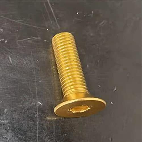 BONUMS 5 x M8 * 16/20/25/30, eloxiert, bunt, Aluminium, Flacher Innensechskant, Senkkopfschraube, M8, 5 x 25 mm, Gold